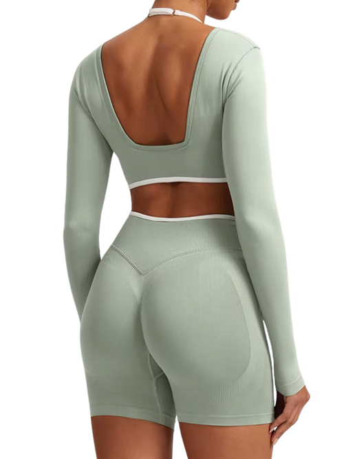 Mahina U-Shape Long-Sleeve Bra Top